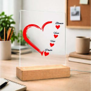 LAMPARA METACRILATO CORAZON+NOMBRES