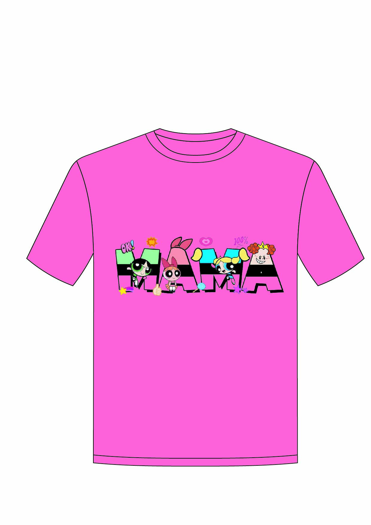 CAMISETA SUPER NENAS MAMA